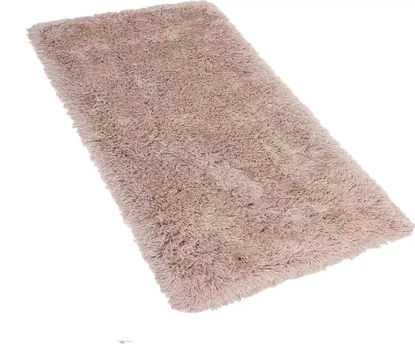 Beliani CIDE Shaggy vloerkleed Beige 80 x 150 cm Polyester