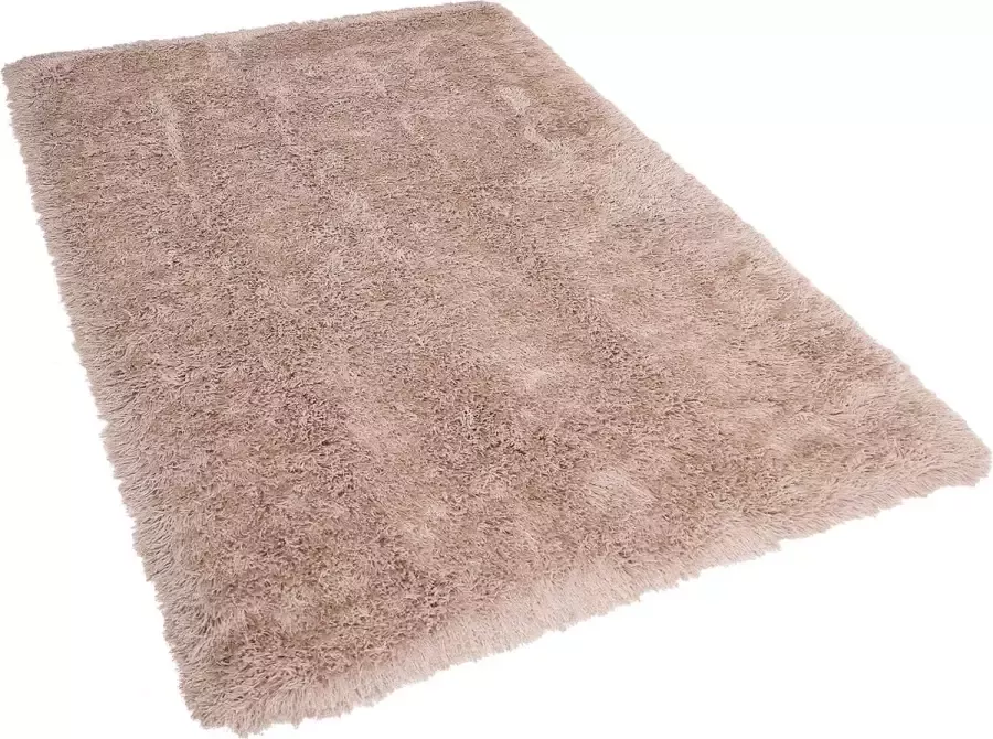 Beliani CIDE Shaggy vloerkleed Beige 160 x 230 cm Polyester - Foto 2