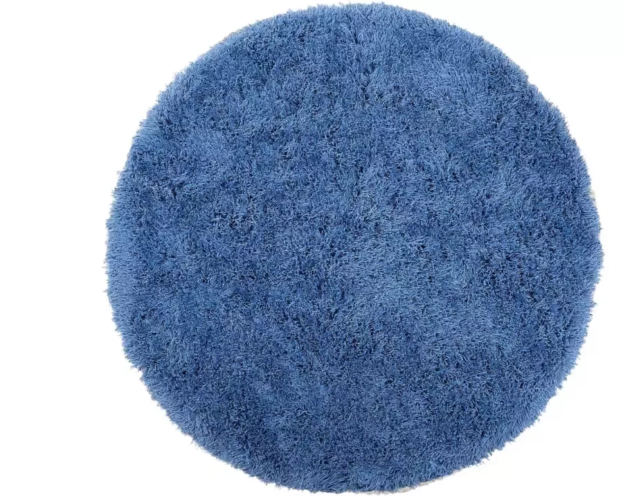 Beliani CIDE Shaggy vloerkleed Blauw 140 cm Polyester - Foto 2