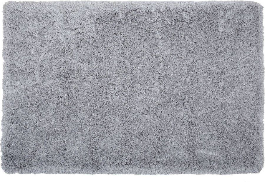 Beliani CIDE Shaggy vloerkleed Grijs 140 x 200 cm Polyester