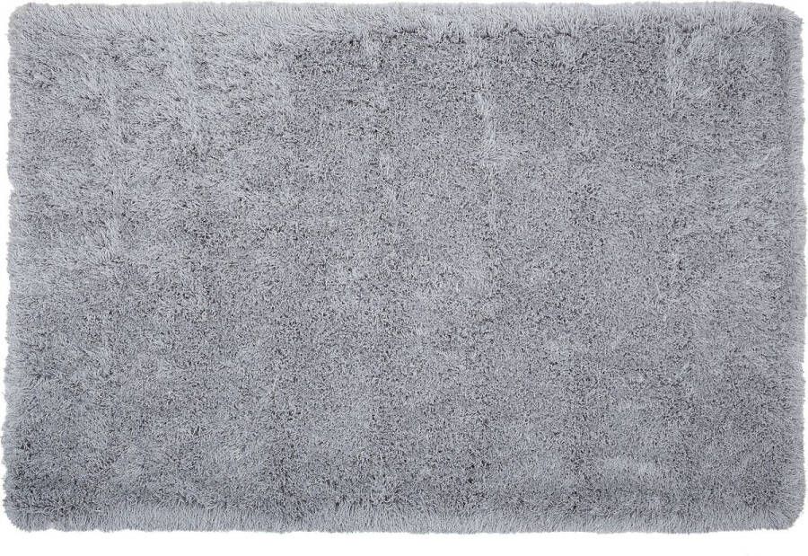 Beliani CIDE Shaggy vloerkleed Lichtgrijs 140 x 200 cm Polyester