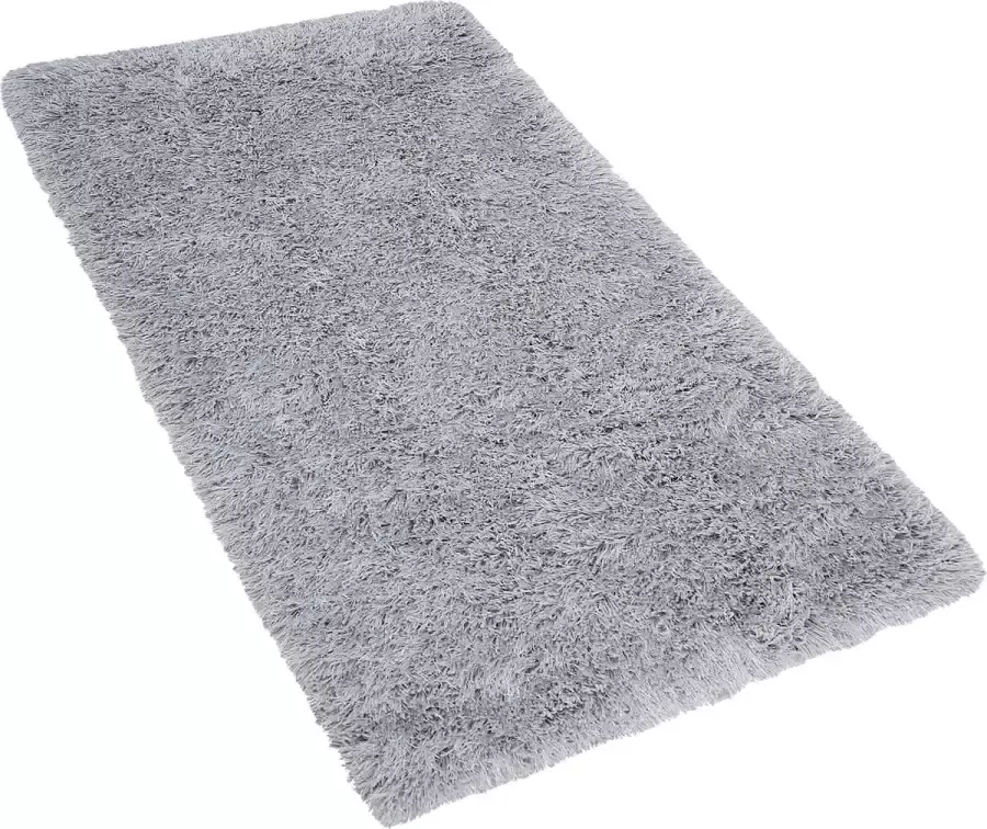 Beliani CIDE Shaggy vloerkleed Lichtgrijs 80 x 150 cm Polyester