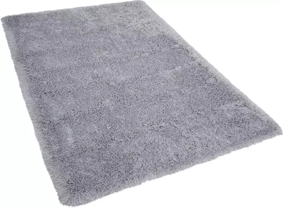 Beliani CIDE Shaggy vloerkleed Lichtgrijs 140 x 200 cm Polyester - Foto 2