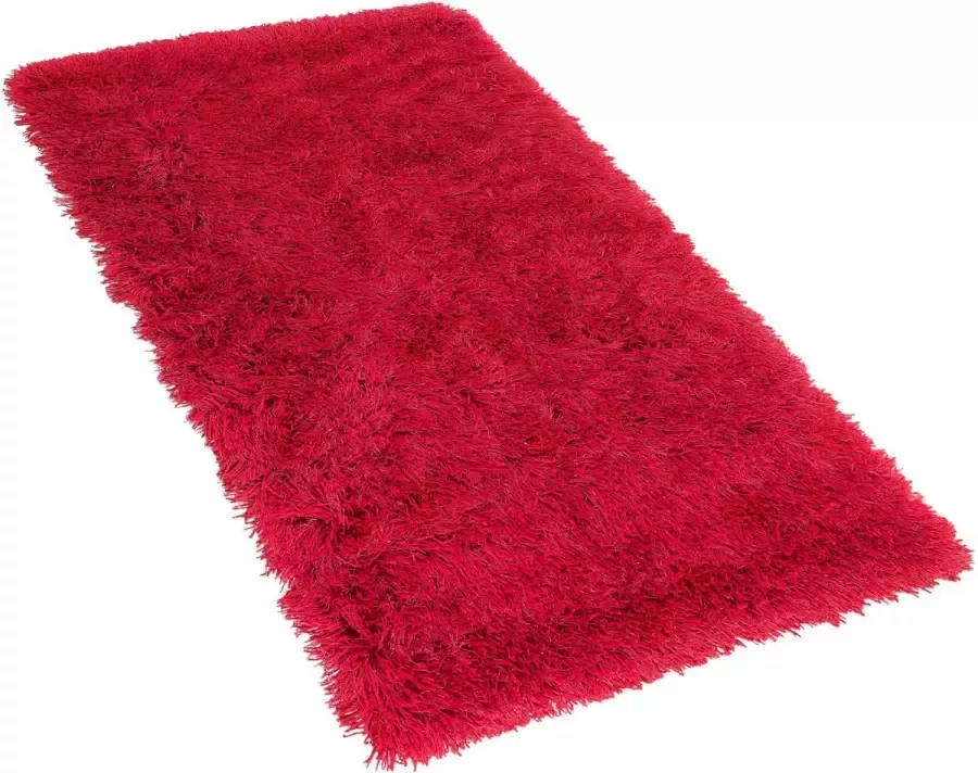 Beliani CIDE Shaggy vloerkleed Rood 80 x 150 cm Polyester - Foto 2