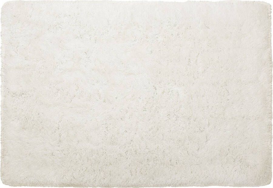 Beliani CIDE Shaggy vloerkleed Wit 160 x 230 cm Polyester - Foto 2