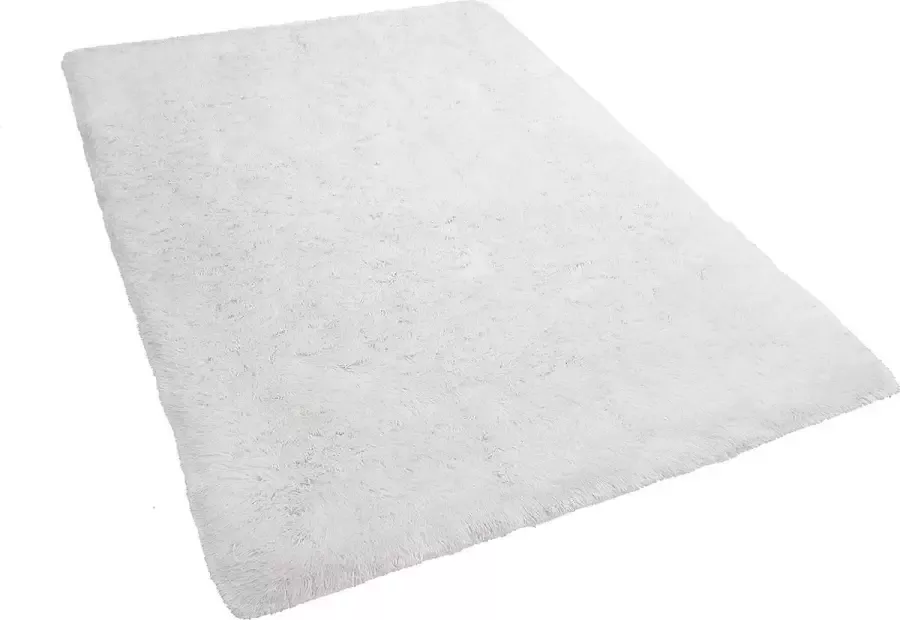 Beliani CIDE Shaggy vloerkleed Wit 160 x 230 cm Polyester - Foto 3