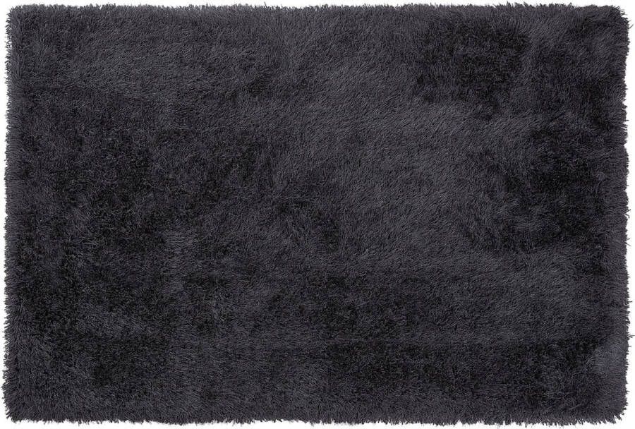Beliani CIDE Shaggy vloerkleed Zwart Wit 160 x 230 cm Polyester - Foto 1