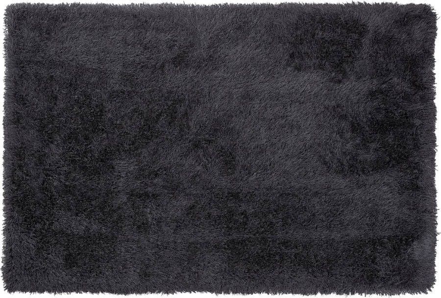 Beliani CIDE Shaggy vloerkleed Zwart Wit 200 x 300 cm Polyester