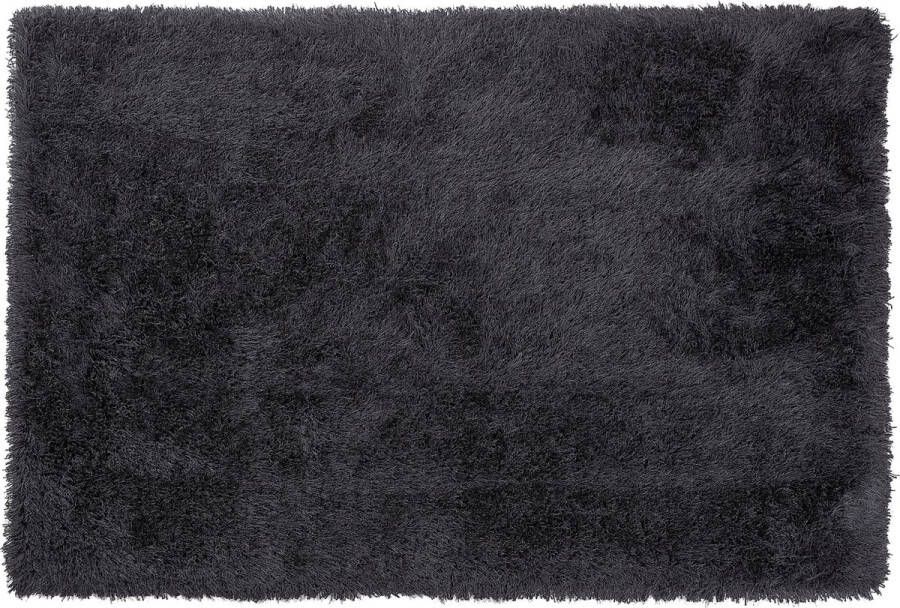 Beliani CIDE Shaggy vloerkleed Zwart Wit 200 x 300 cm Polyester