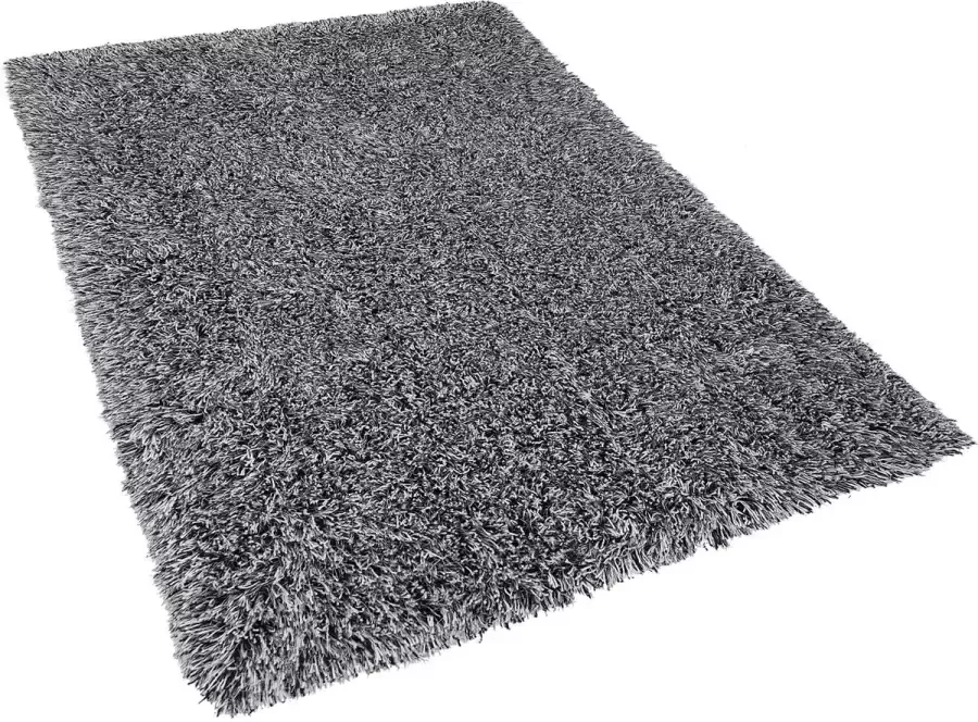 Beliani CIDE Shaggy vloerkleed Zwart Wit 200 x 300 cm Polyester - Foto 3