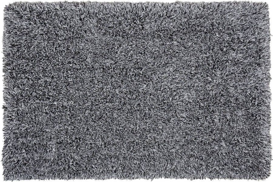 Beliani CIDE Shaggy vloerkleed Zwart Wit 140 x 200 cm Polyester - Foto 2