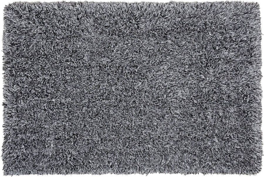 Beliani CIDE Shaggy vloerkleed Zwart Wit 160 x 230 cm Polyester - Foto 2