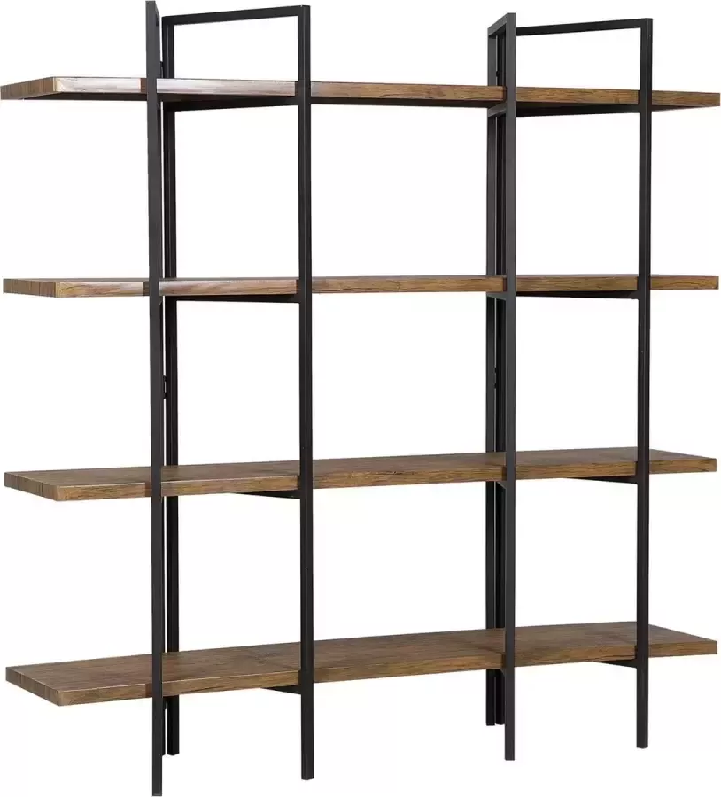 Beliani COMPTON Boekenkast met 4 planken donkere houtkleur