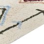 Beliani CORUM Laagpolig vloerkleed Beige 160 x 230 cm Katoen - Thumbnail 1