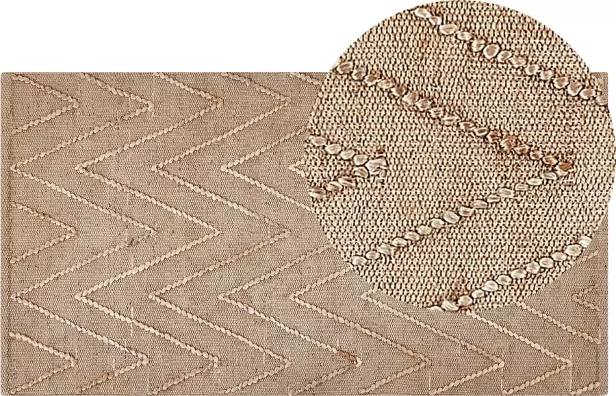 Beliani DADAY Jute vloerkleed Beige 80 x 150 cm Jute