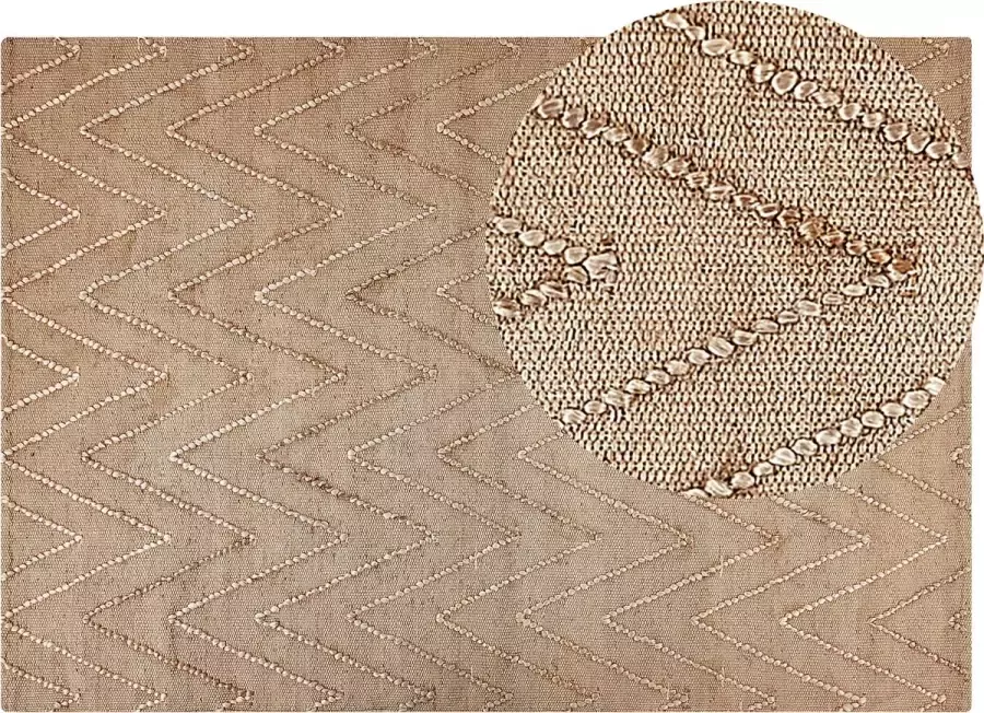 Beliani DADAY Jute vloerkleed Beige 160 x 230 cm Jute