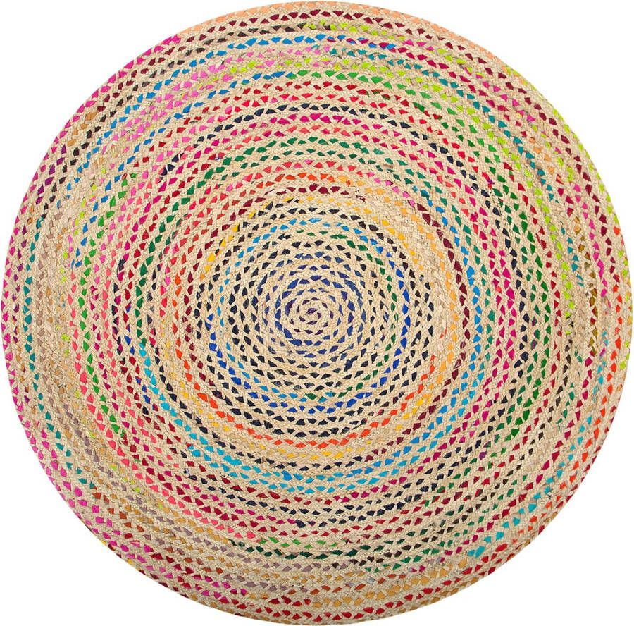 Beliani DAGDERE Laagpolig vloerkleed Multicolor 60 x 180 cm Jute