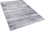 Beliani DALLICA Laagpolig vloerkleed Grijs 140 x 200 cm Polyester - Thumbnail 2