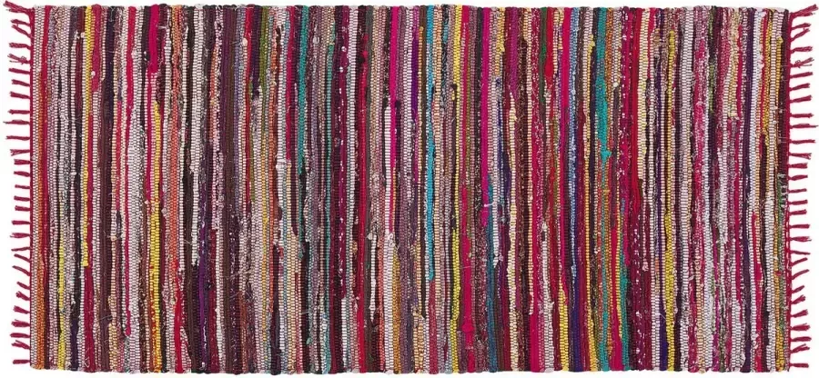 Beliani DANCA Laagpolig vloerkleed Multicolor 80 x 150 cm Polyester
