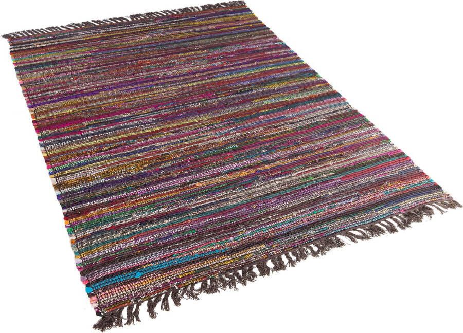 Beliani DANCA Voerkleed Multicolor Zwart 140 x 200 cm Polyester