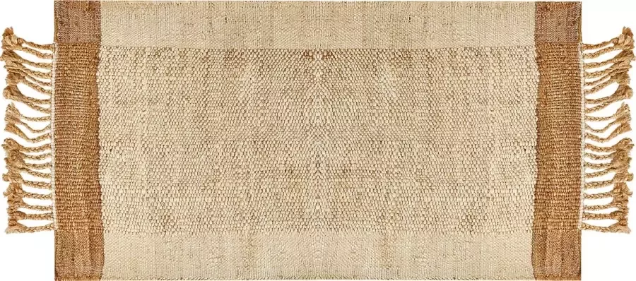 Beliani DEDEMLI Modern vloerkleed Lichtbeige 80 x 150 cm Jute - Foto 2