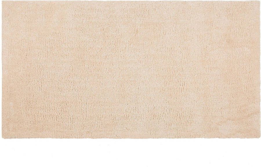 Beliani DEMRE Shaggy vloerkleed Beige 80 x 150 cm Polyester