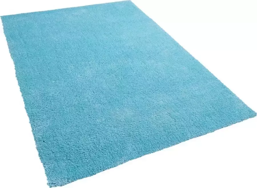 Beliani DEMRE Shaggy vloerkleed Blauw 140 x 200 cm Polyester - Foto 2
