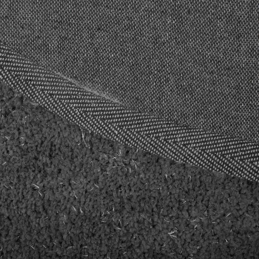 Beliani DEMRE Shaggy vloerkleed Donkergrijs 140 x 200 cm Polyester