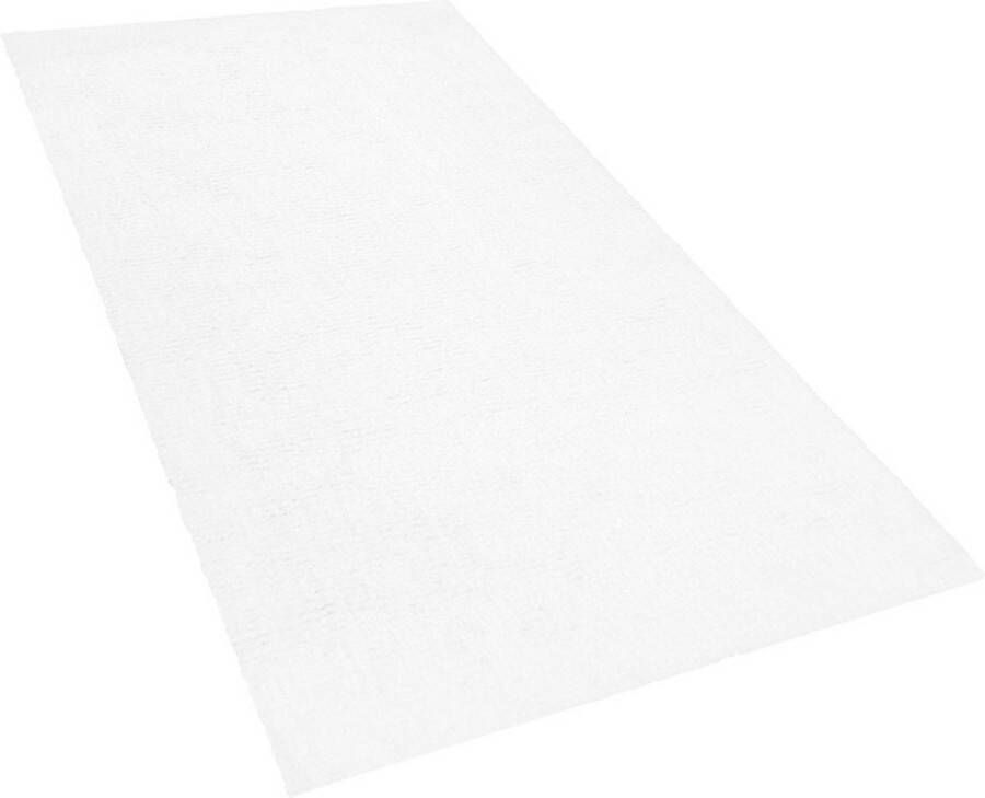 Beliani DEMRE Shaggy vloerkleed Wit 80 x 150 cm Polyester - Foto 1