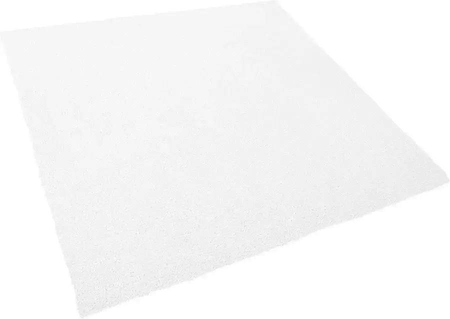 Beliani DEMRE Shaggy vloerkleed Wit 200 x 200 cm Polyester - Foto 2