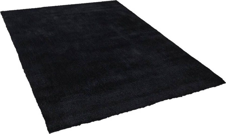 Beliani DEMRE Shaggy vloerkleed Zwart 200 x 200 cm Polyester
