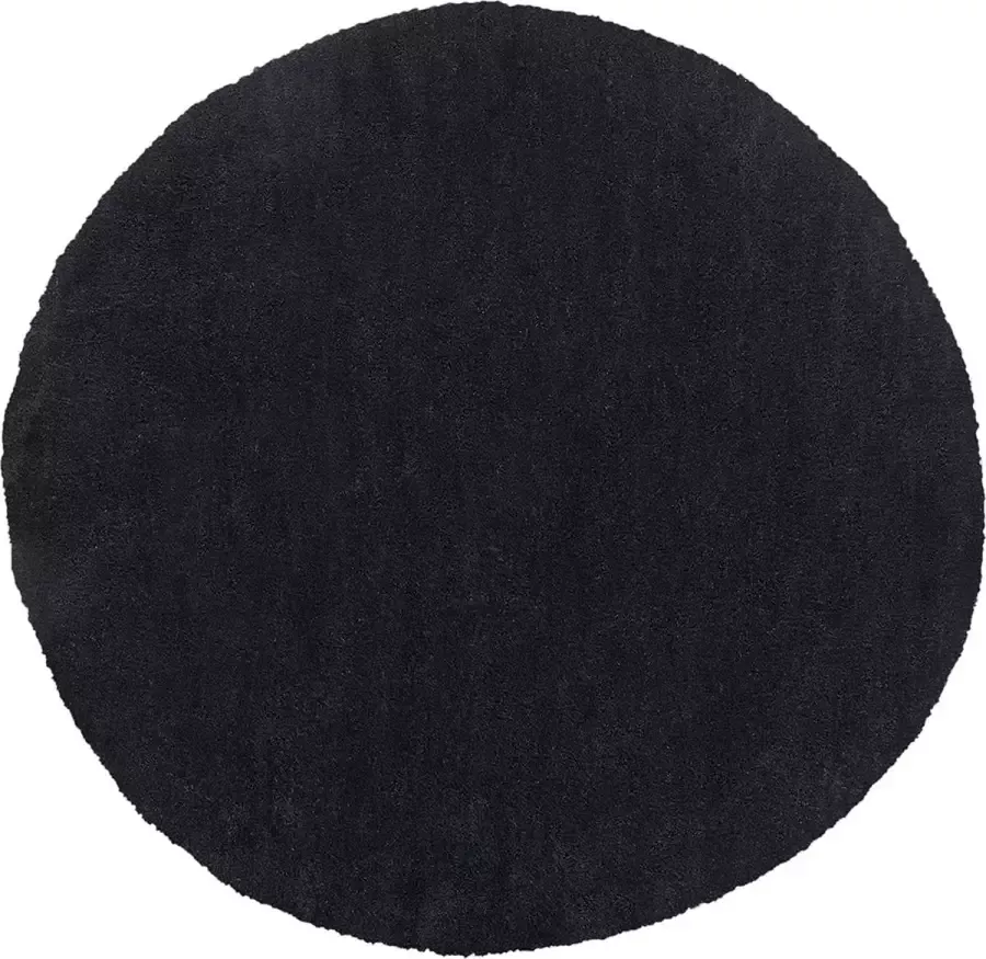Beliani DEMRE Shaggy vloerkleed Zwart 140 cm Polyester