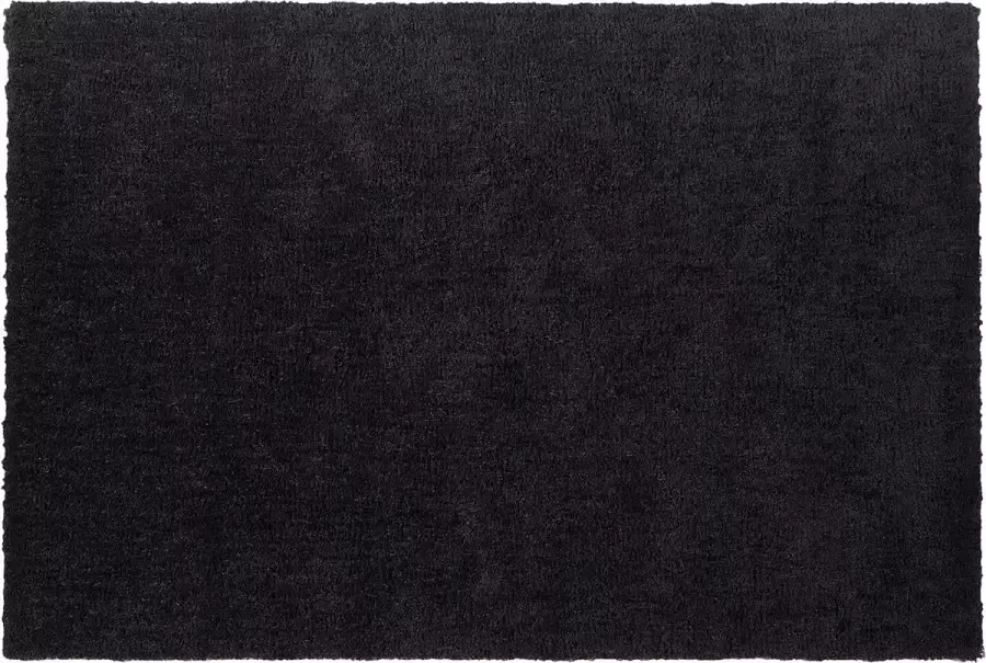 Beliani DEMRE Shaggy vloerkleed Zwart 140 x 200 cm Polyester - Foto 1