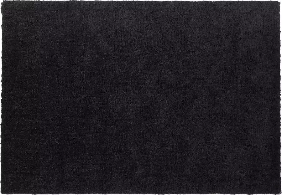 Beliani DEMRE Shaggy vloerkleed Zwart 160 x 230 cm Polyester