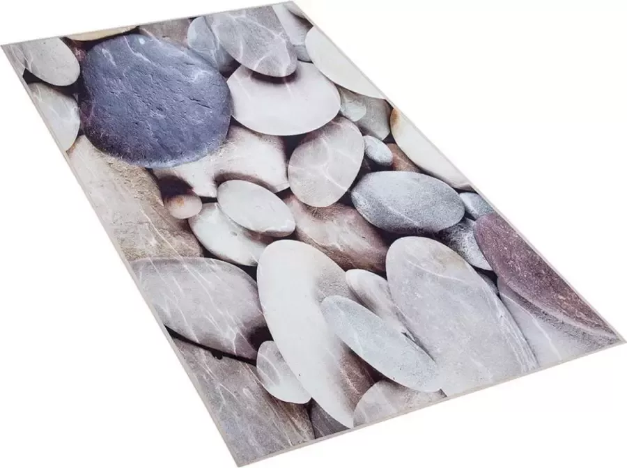 Beliani DENIZLI Laagpolig vloerkleed Zandbeige 80 x 150 cm Polyester - Foto 3