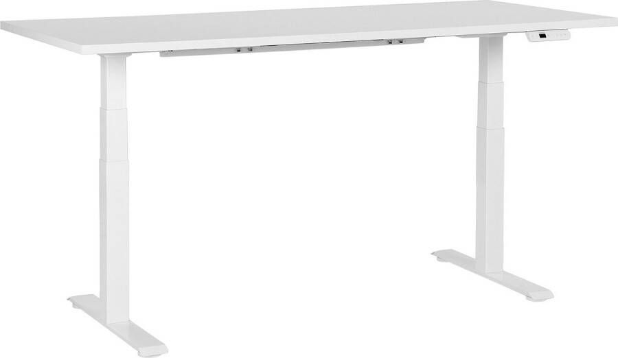 Beliani DESTIN III Elektrisch Verstelbaar bureau Wit 180 cm Spaanplaat