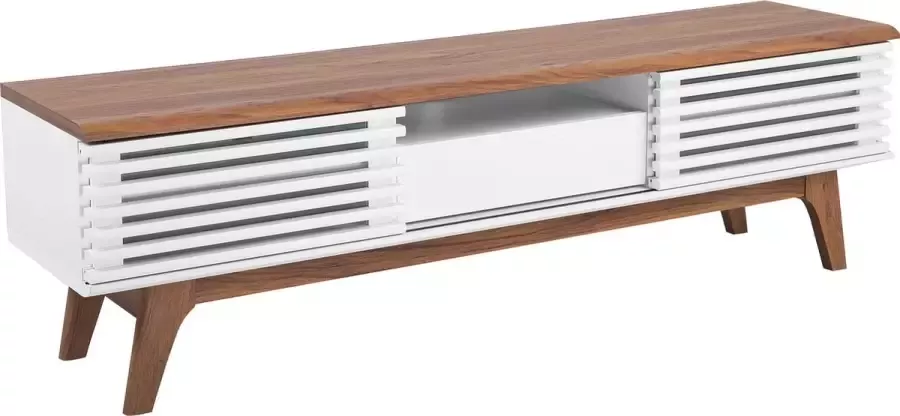 Beliani DETROIT TV-meubel-donkere houtkleur-Spaanplaat
