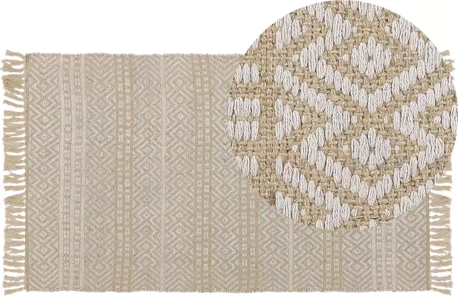 Beliani DORTYOL Laagpolig vloerkleed Beige Jute