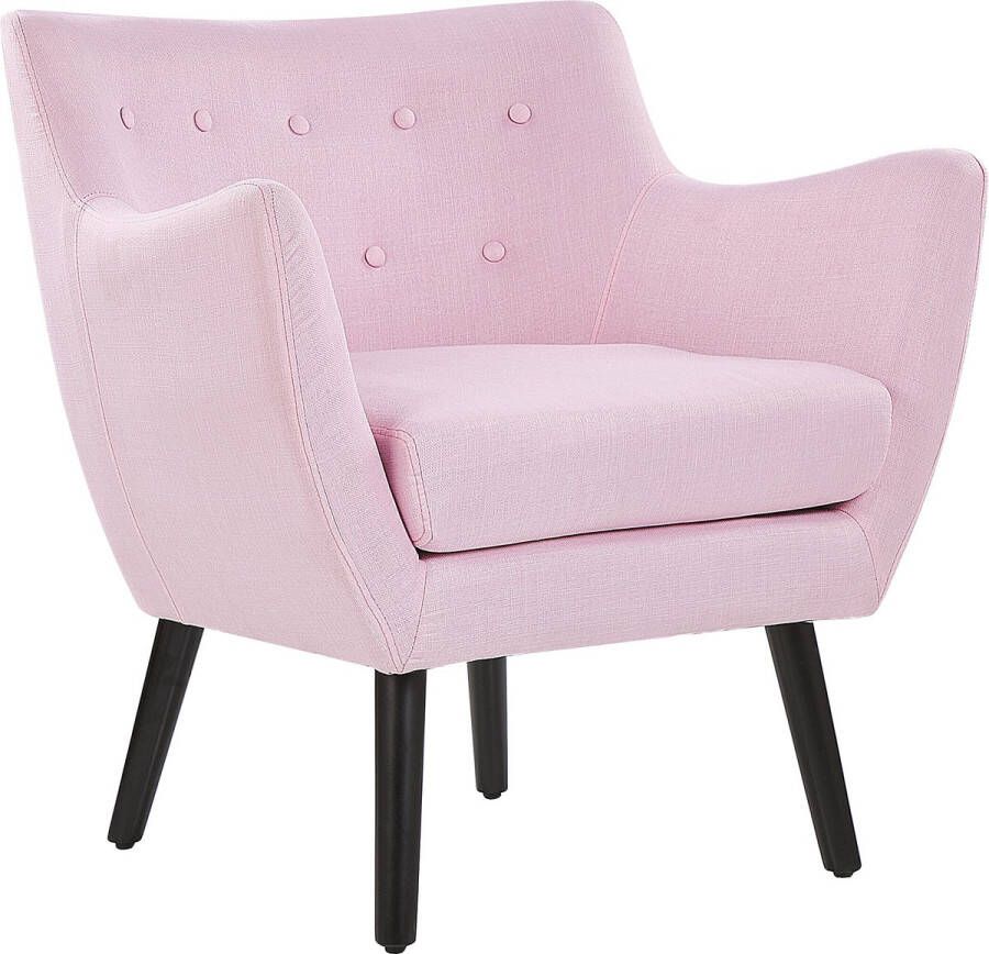 Beliani DRAMMEN Chesterfield fauteuil Roze Polyester - Foto 2
