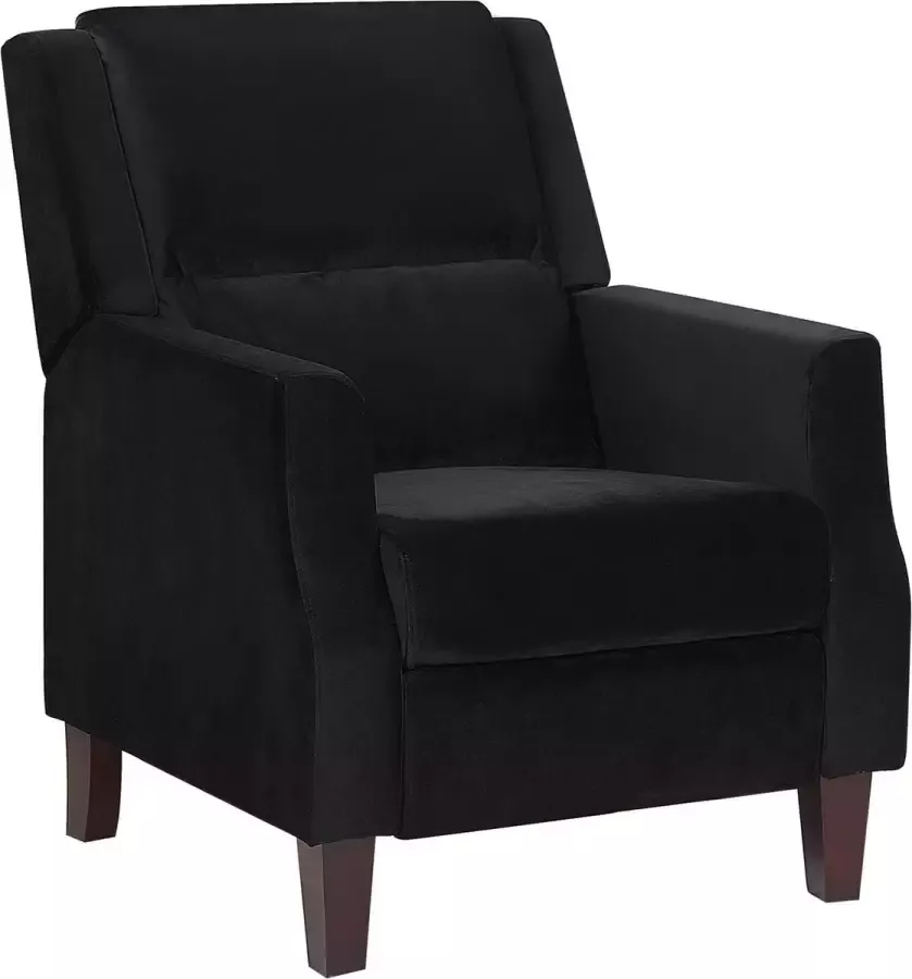 Beliani EGERSUND TV-fauteuil-Donkere houtkleur-Fluweel - Foto 1