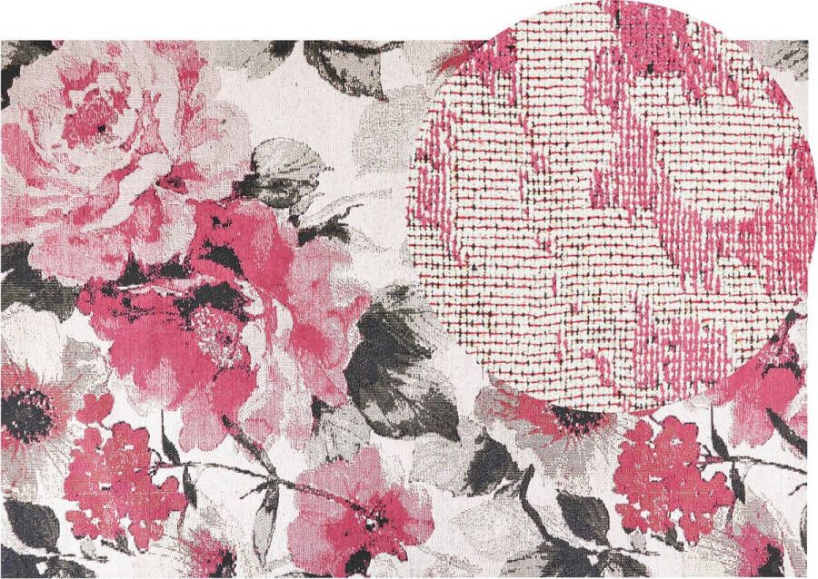 Beliani Vloerkleed katoen roze 200 x 300 cm EJAZ