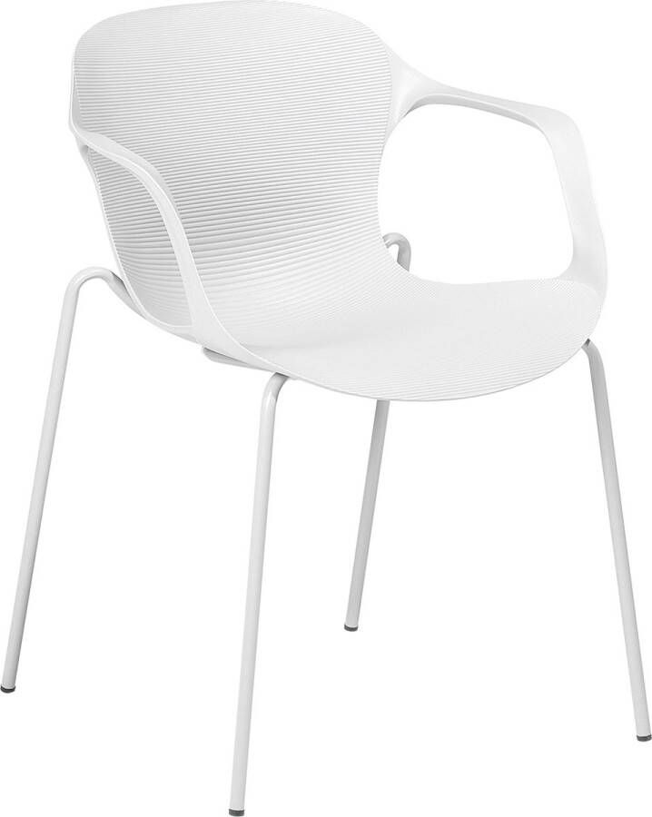 Beliani ELBERT Eetkamerstoel Wit Synthetisch materiaal