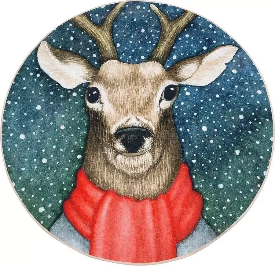 Beliani EREGLI Laagpolig vloerkleed Donkerblauw 140 cm Polyester - Foto 2