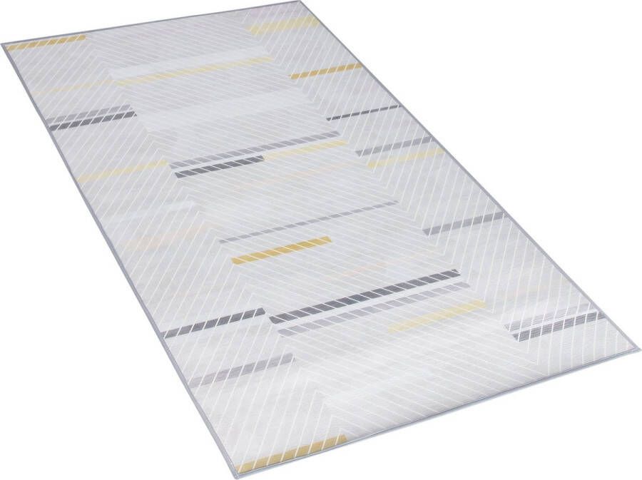 Beliani ERGENLI Laagpolig vloerkleed Grijs 80 x 150 cm Polyester