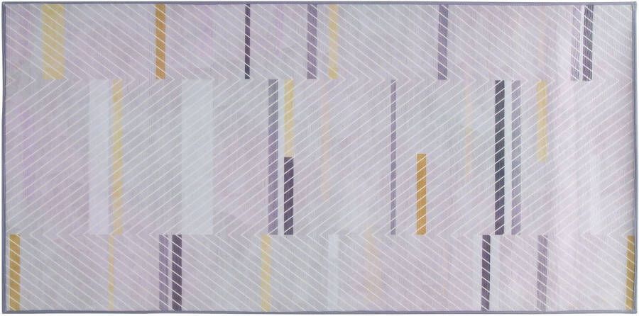 Beliani ERGENLI Laagpolig vloerkleed Lichtgrijs 80 x 150 cm Polyester - Foto 2