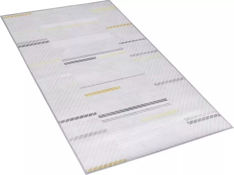 Beliani ERGENLI Laagpolig vloerkleed Lichtgrijs 80 x 150 cm Polyester - Foto 3