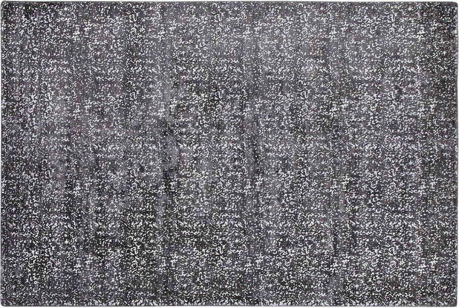 Beliani ESEL Laagpolig vloerkleed Grijs 140 x 200 cm Viscose