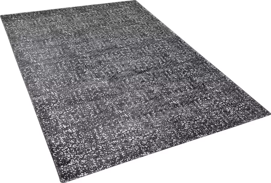 Beliani ESEL Laagpolig vloerkleed Donkergrijs 160 x 230 cm Viscose - Foto 2