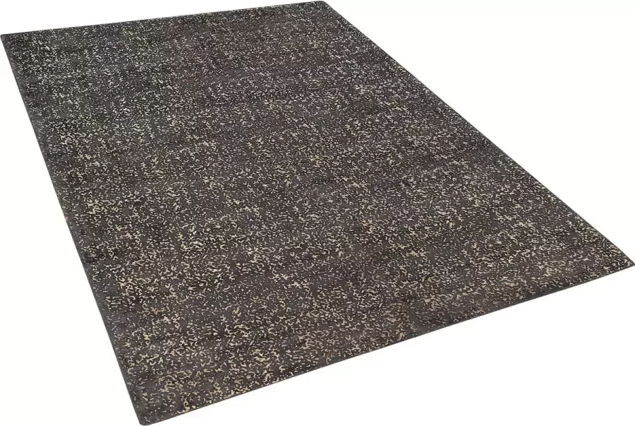 Beliani ESEL Laagpolig vloerkleed Donkergrijs 160 x 230 cm Viscose - Foto 2