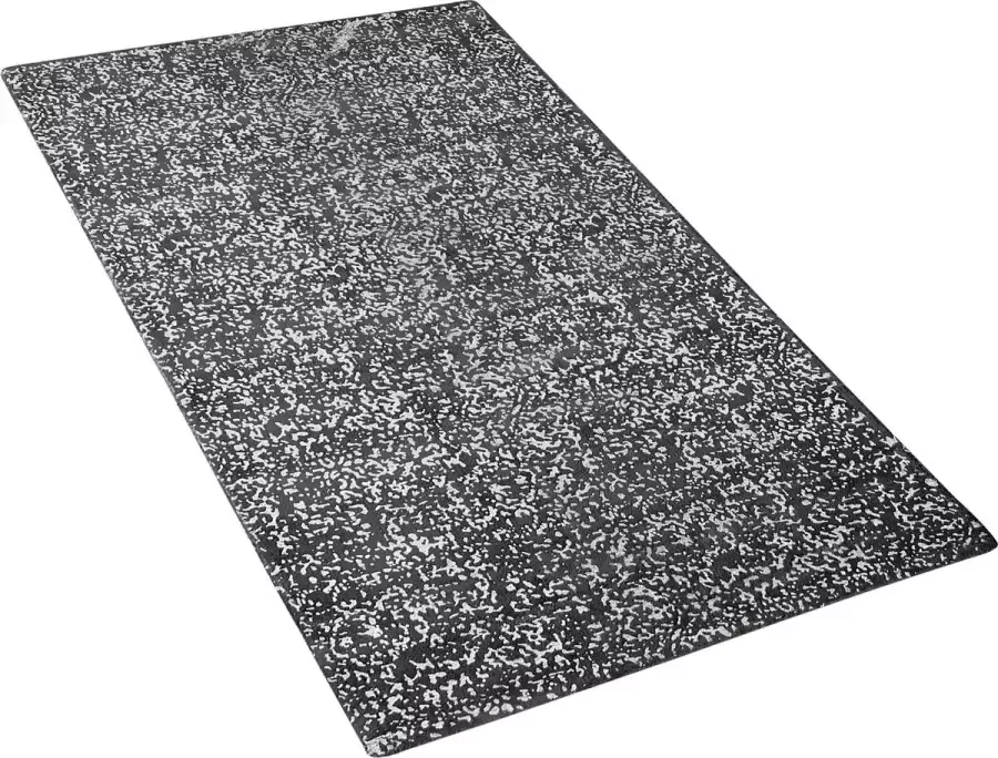 Beliani ESEL Laagpolig vloerkleed Donkergrijs 80 x 150 cm Viscose